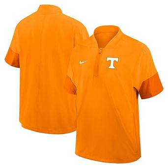 Men's Nike Tennessee Orange Tennessee Volunteers 2025 Sideline Short Sleeve Quarter-Zip Coach Jacket