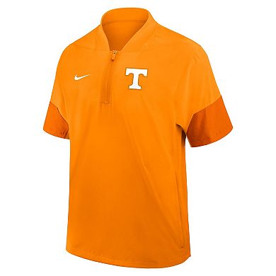 Men's Nike Tennessee Orange Tennessee Volunteers 2025 Sideline Short Sleeve Quarter-Zip Coach Jacket