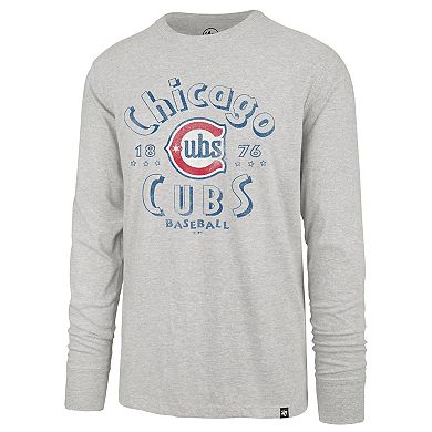 Men's '47 Gray Chicago Cubs Circle Change Franklin Long Sleeve T-Shirt