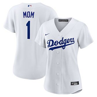 Women's Nike White Los Angeles Dodgers #1 Mom Home Replica Jersey