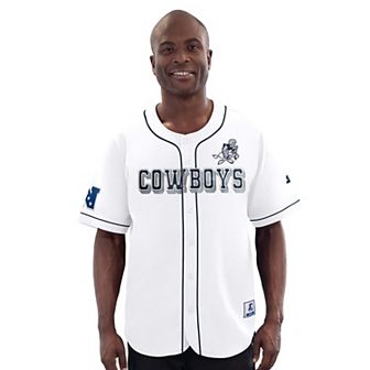Men's G-III Sports by Carl Banks White Dallas Cowboys Throwback Relay Baseball Jersey