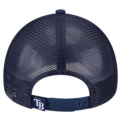 Toddler New Era White/Navy Tampa Bay Rays Painted A-Frame 9FORTY Trucker Adjustable Hat