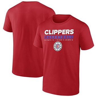 Men's Fanatics Red LA Clippers Location Just Net T-Shirt