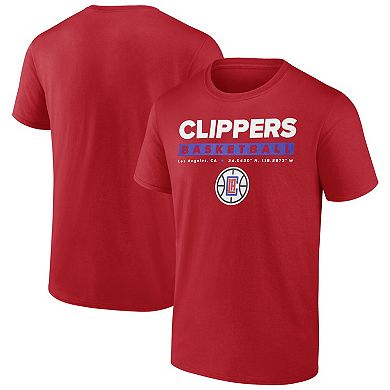 Men's Fanatics Red LA Clippers Location Just Net T-Shirt