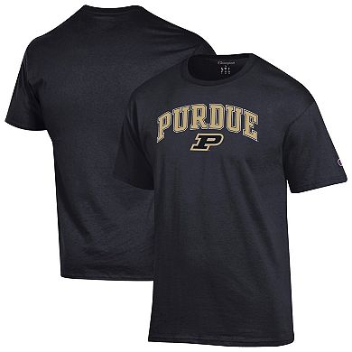 Men's Champion Black Purdue Boilermakers Arched Logo T-Shirt