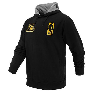 Unisex FISLL Black Los Angeles Lakers Logoman Shadow Collection Pullover Hoodie