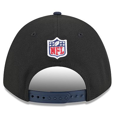 Youth New Era Black/Navy Dallas Cowboys 2025 NFL Draft 9FORTY A-Frame M-Crown Adjustable Hat