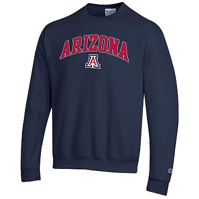 Men's�Champion Navy Arizona Wildcats Arch Over Logo Pullover Sweatshirt