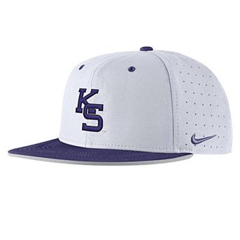 Men's Nike White Kansas State Wildcats 2025 On-Field True Performance Baseball Fitted Hat