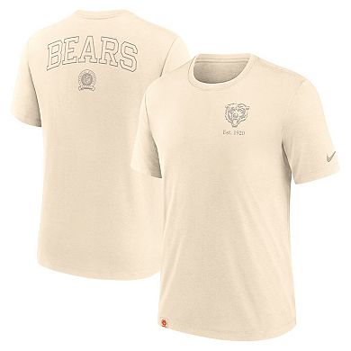 Men's Nike Cream Chicago Bears Glory Tri-Blend T-Shirt