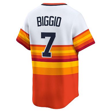 Men's Nike Craig Biggio White Houston Astros Throwback Cooperstown Collection Limited Player Jersey