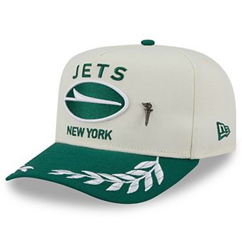 Men's New Era Cream/Green New York Jets 2025 NFL Draft A-Frame 59FIFTY Fitted Hat