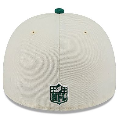 Men's New Era Cream/Green New York Jets 2025 NFL Draft A-Frame 59FIFTY Fitted Hat