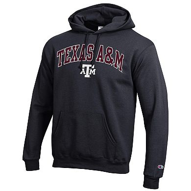 Men's�Champion Black Texas A&M Aggies Arch Over Logo Pullover Hoodie