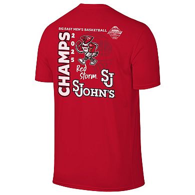 Men's The Victory Red St. John's Red Storm 2025 Big East Men's Basketball Conference Tournament Champions T-Shirt