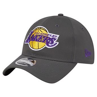 Men's New Era Charcoal Los Angeles Lakers Active Ripstop 9TWENTY Adjustable Hat