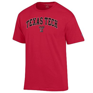 Men's Champion Red Texas Tech Red Raiders Arch Over Logo T-Shirt