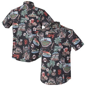 Men's Reyn Spooner Black San Francisco Giants Scenic Tri-Blend Performance Button-Up Top