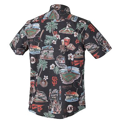 Men's Reyn Spooner Black San Francisco Giants Scenic Tri-Blend Performance Button-Up Top