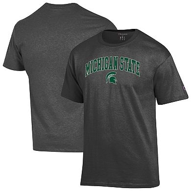 Men's Champion Heather Charcoal Michigan State Spartans Arch Over Logo T-Shirt