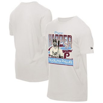 Men's New Era Bryce Harper Cream Philadelphia Phillies Batter Up T-Shirt