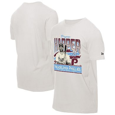 Men's New Era Bryce Harper Cream Philadelphia Phillies Batter Up T-Shirt