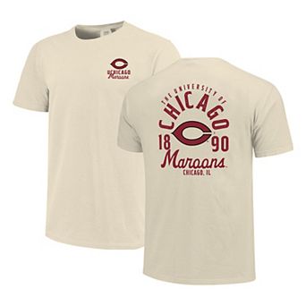 Men's Cream UChicago Maroons Comfort Colors Mascot Overlay T-Shirt