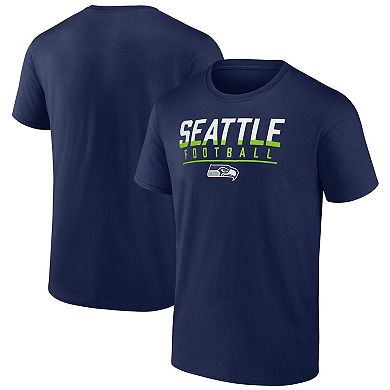 Men's Fanatics College Navy Seattle Seahawks Blocked T-Shirt
