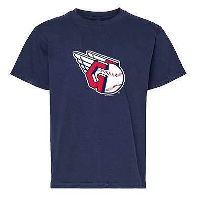 Youth Soft as a Grape Navy/Heather Gray Cleveland Guardians Two-Pack T-Shirt Set