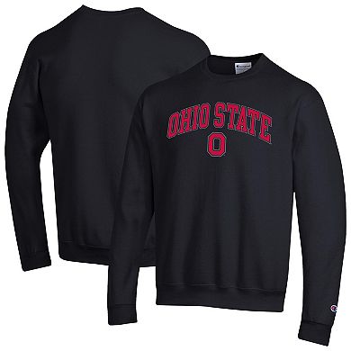 Men's Champion Black Ohio State Buckeyes Arch Over Logo Pullover Sweatshirt