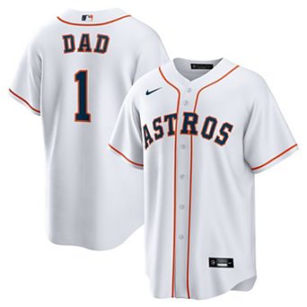 Men's Nike White Houston Astros #1 Dad Home Replica Jersey