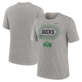 Men's Nike Heather Gray Oregon Ducks Campus Local Tri-Blend T-Shirt