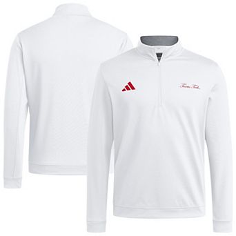 Men's adidas White Texas Tech Red Raiders Elevated Quarter-Zip Jacket