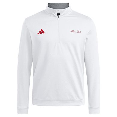 Men's adidas White Texas Tech Red Raiders Elevated Quarter-Zip Jacket