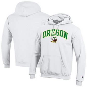 Men's Champion White Oregon Ducks Arch Over Logo Pullover Hoodie