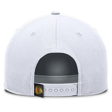 Men's Fanatics White Chicago Blackhawks Rope A-Frame Adjustable Hat