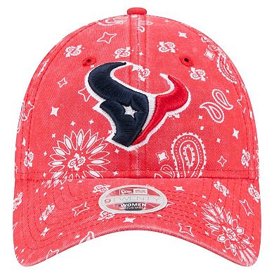 Women's New Era Red Houston Texans Paisley 9TWENTY Adjustable Hat