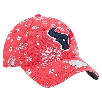 Women's New Era Red Houston Texans Paisley 9TWENTY Adjustable Hat