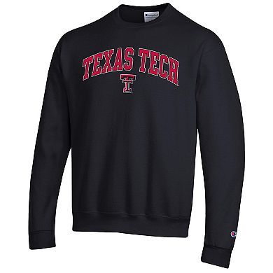 Men's�Champion Black Texas Tech Red Raiders Arch Over Logo Pullover Sweatshirt