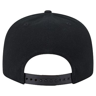 Men's New Era Black San Antonio Spurs Adventure Canvas Split Panel 9FIFTY Snapback Hat