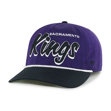 Men's '47 Purple/Black Sacramento Kings Dropshadow Rope Hitch Adjustable Hat