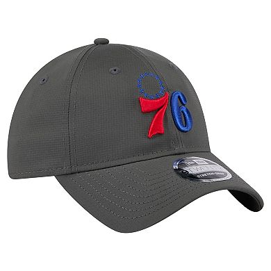 Men's New Era Charcoal Philadelphia 76ers Active Ripstop 9TWENTY Adjustable Hat