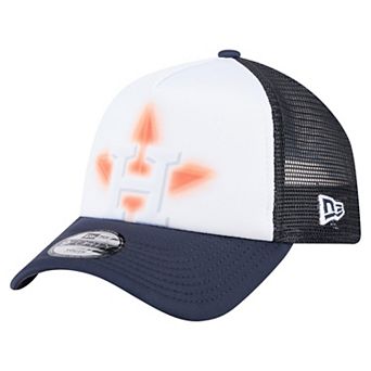 Toddler New Era White/Navy Houston Astros Painted A-Frame 9FORTY Trucker Adjustable Hat