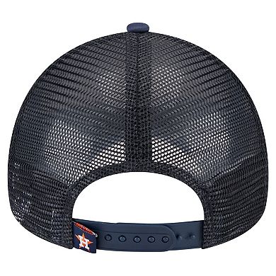 Toddler New Era White/Navy Houston Astros Painted A-Frame 9FORTY Trucker Adjustable Hat