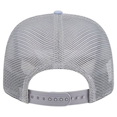 Men's New Era Light Blue/Gray Golden State Warriors Adventure Aloha Pattern 9SEVENTY Stretch-Snap Hat