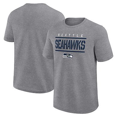 Men's Fanatics Heather Gray Seattle Seahawks Big & Tall Top Notch T-Shirt