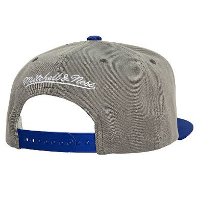 Men's Mitchell & Ness Gray Los Angeles Dodgers Cooperstown Collection Basic Flip Snapback Hat