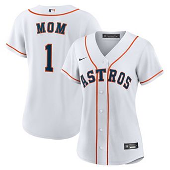 Women's Nike White Houston Astros #1 Mom Home Replica Jersey