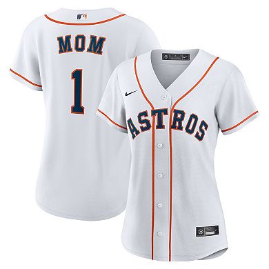 Women's Nike White Houston Astros #1 Mom Home Replica Jersey