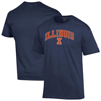 Men's Champion Navy Illinois Fighting Illini Arch Over Logo T-Shirt